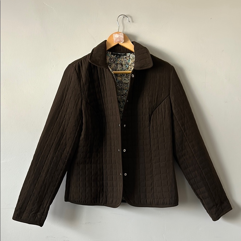 Size M | Briggs New York | Brown Quilted Jacket — Lightweight Coat